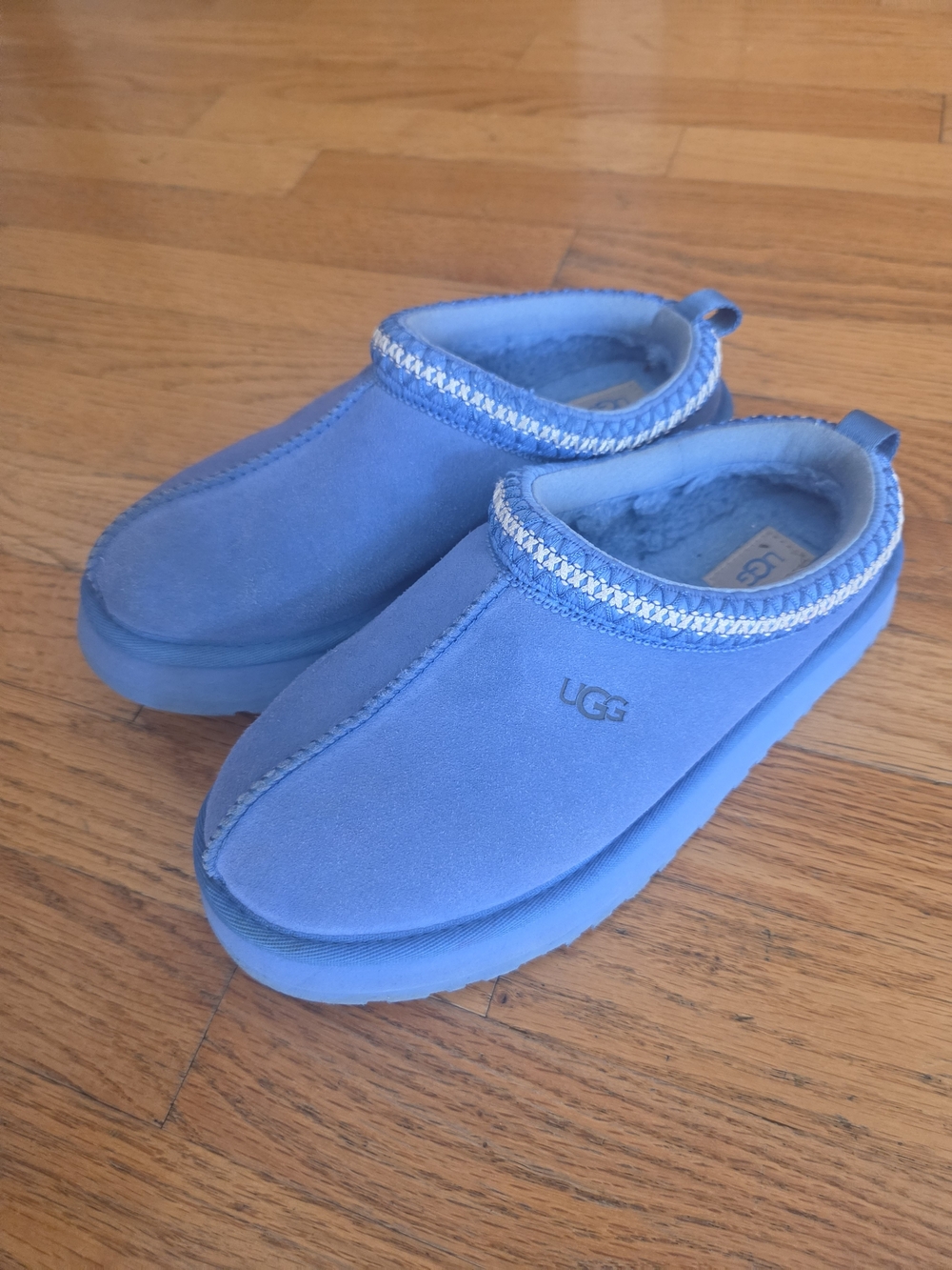 UGG Tasman Women's Blue Suede Clog Mules